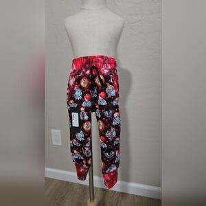 Red and Black Clown Print Joggers